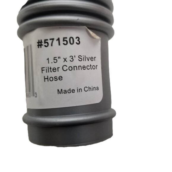 1.5 Inch x 3 Foot Silver Pool Spa Filter Connector Hose Flexible Universal Fit - Picture 2 of 4